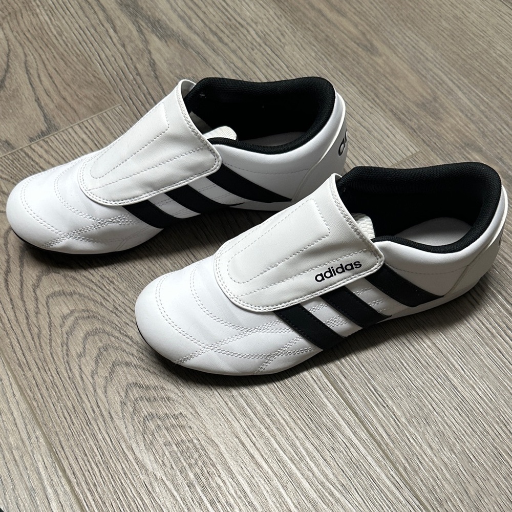 Adidas Women's White and Black Slip-On Sneakers - Picture 4 of 6